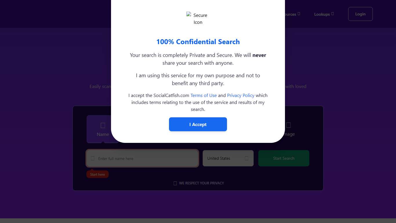 People Search & Identity Verification Social Catfish